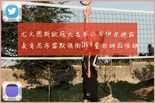尤文图斯欧冠大名单公布伊尔迪兹麦肯尼布雷默领衔DV9霍尔姆因伤缺席